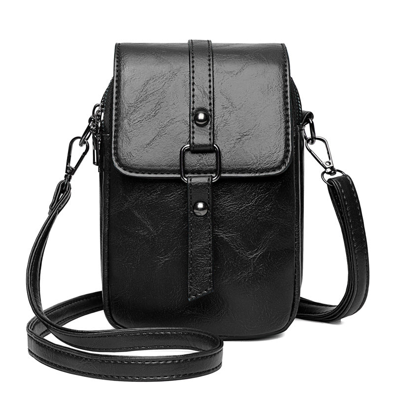 Women's Soft Leather Textured Simple Fashion Trendy And Small Square Bags