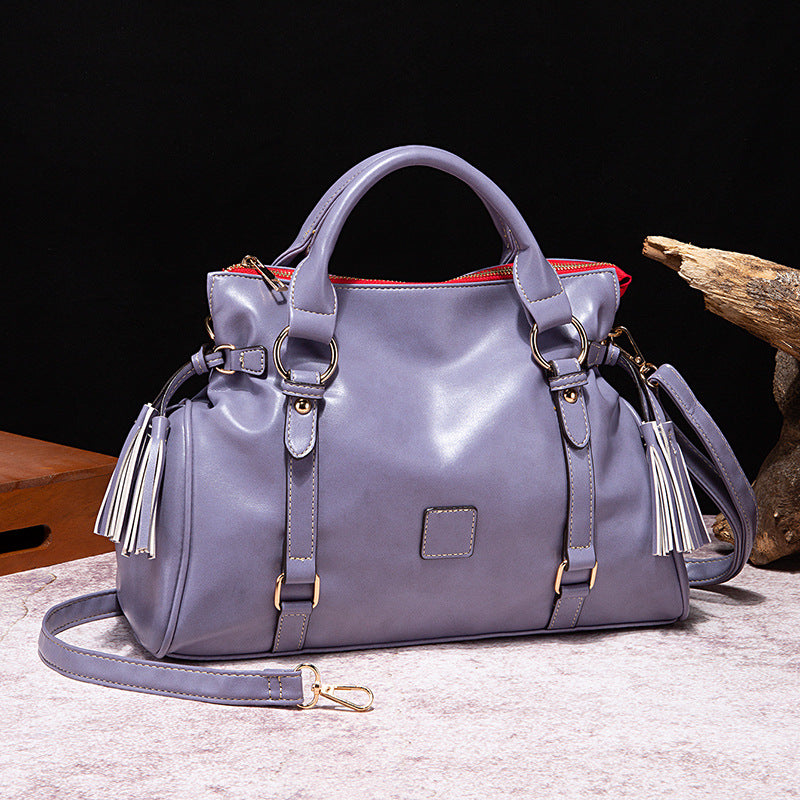 Women's Retro Work Plant Soft Hand-held Commuter Crossbody Bags
