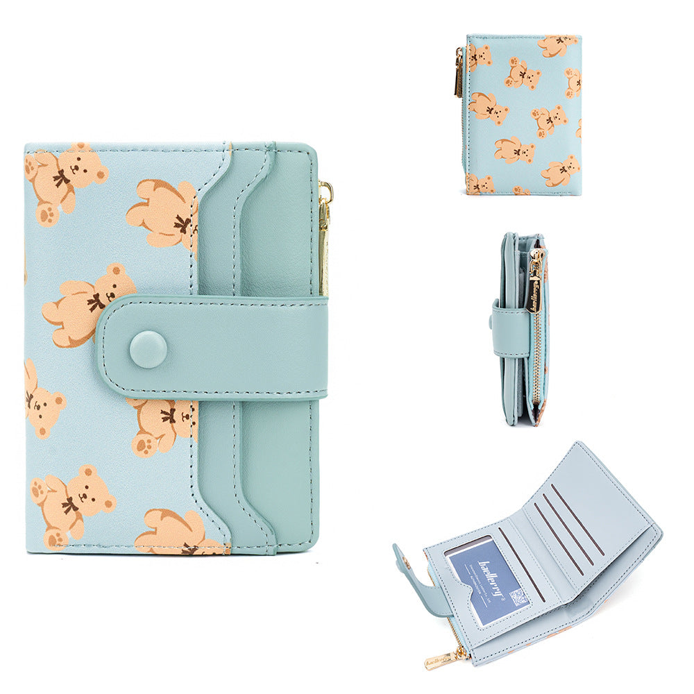 Women's Short Chic Animal Print Thin Section Ladies Wallets