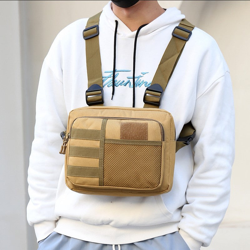 Tactics Running Vest Camouflage Function Trendy Leisure Men's Chest Bags