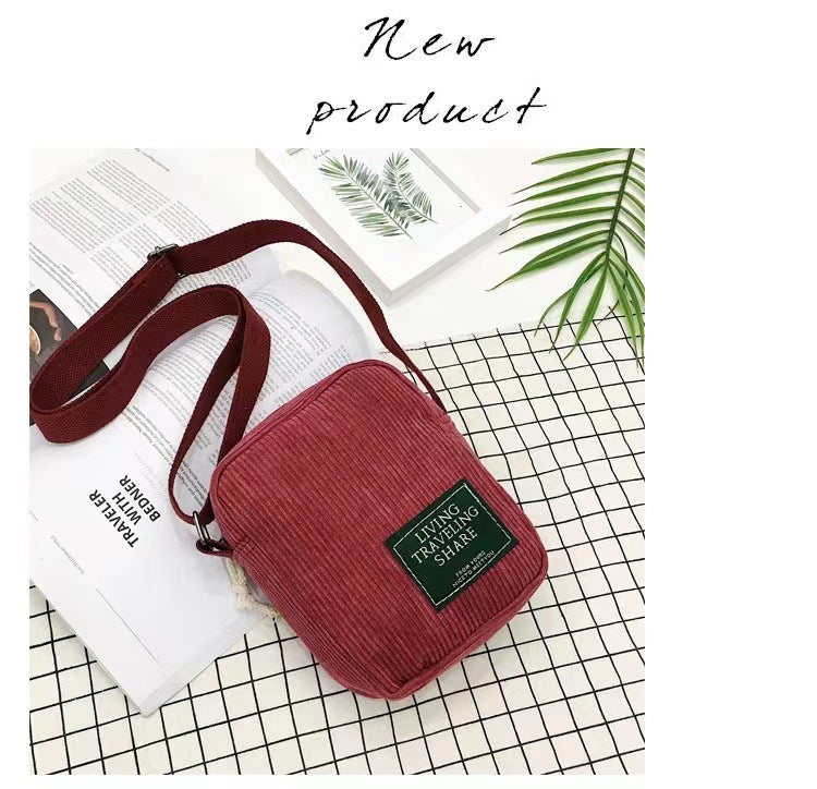Women's Corduroy Retro Easy Matching Mini Cloth Crossbody Bags