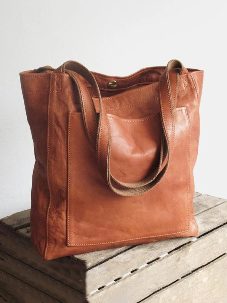 Women's Pocket One Retro Oil Waxed Large Capacity Bags