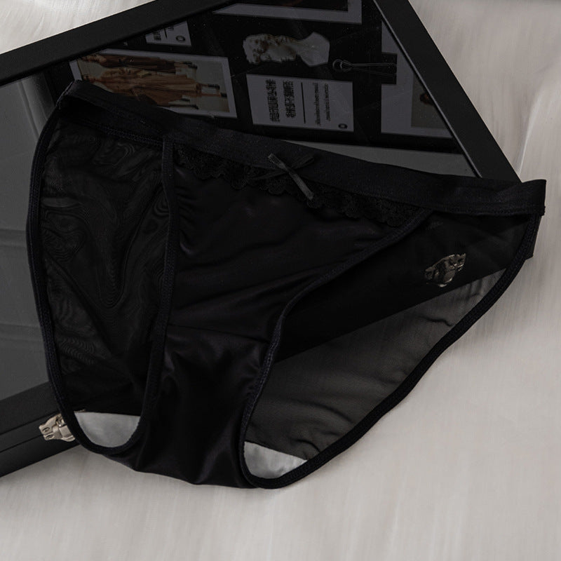 Women's Slit Satin Luxury Sexy Low Waist Panties