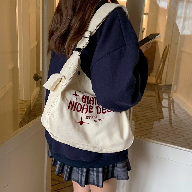 Women's Class Canvas For Cute Large Capacity Crossbody Bags