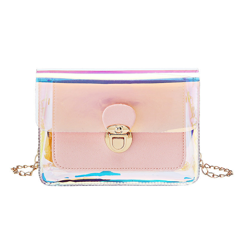 Women's Transparent Jelly Chain Fashionable Elegant Mobile Shoulder Bags