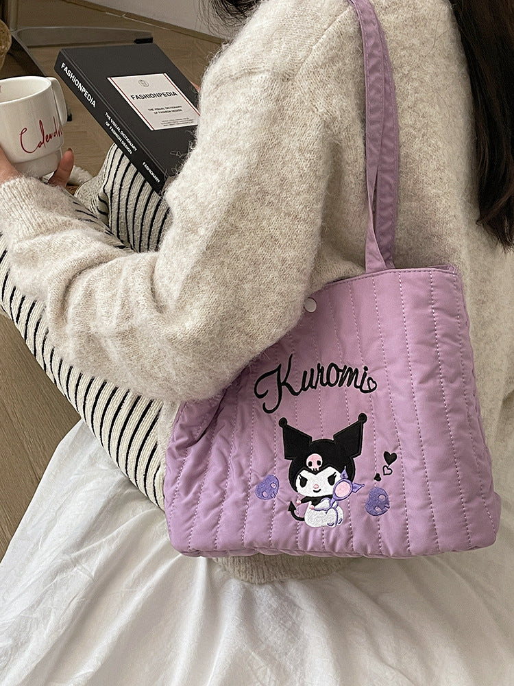 Cute Cartoon Pacha Dog Melody Embroidered Handbags