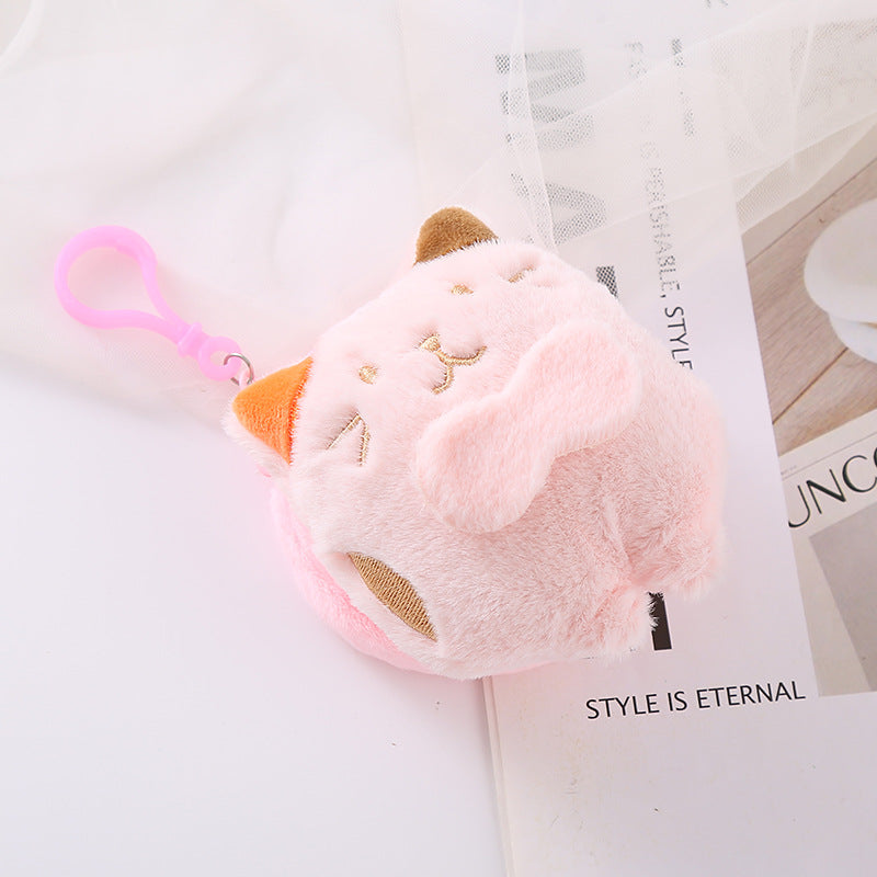 Plush Kirby Cute Pink Zipper Earphone Coin Purses