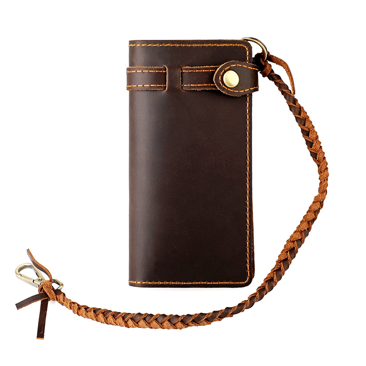 Men's Camping First Layer Cowhide Long Cell Men's Wallet