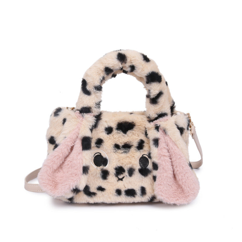 Cartoon Rabbit Plush High-grade Large Capacity Cute Women's Messenger Bag