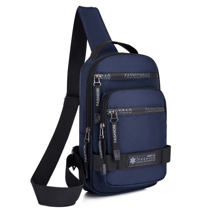 Men's Large Capacity Korean Lightweight Nylon Cloth Men's Chest Bags