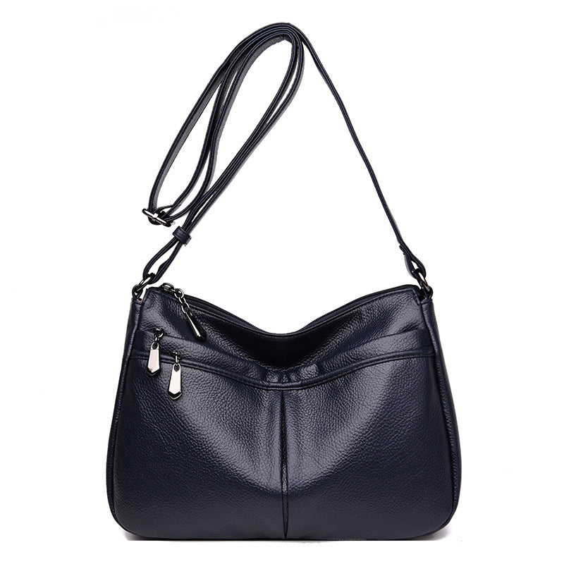 Women's Urban Simple Soft Leather Large Capacity Shoulder Bags