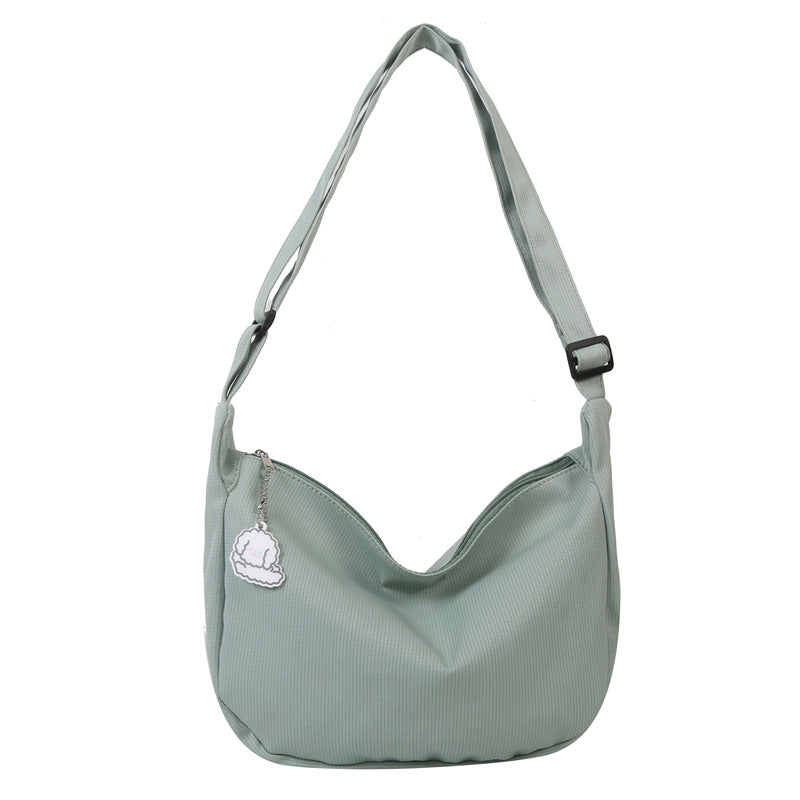 Women's Large Capacity Canvas Solid Color Simple Shoulder Bags