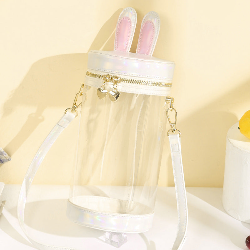 Cotton Doll Transparent Cartoon Rabbit Ear Shoulder Bags
