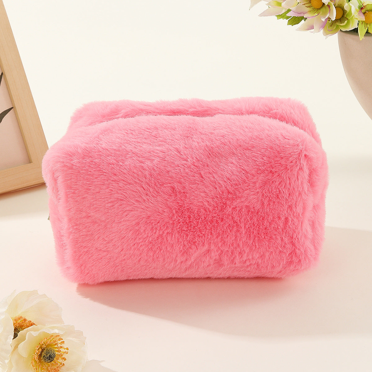 Capacity Pencil Soft Glutinous Solid Color Storage Wash Cosmetic Bags