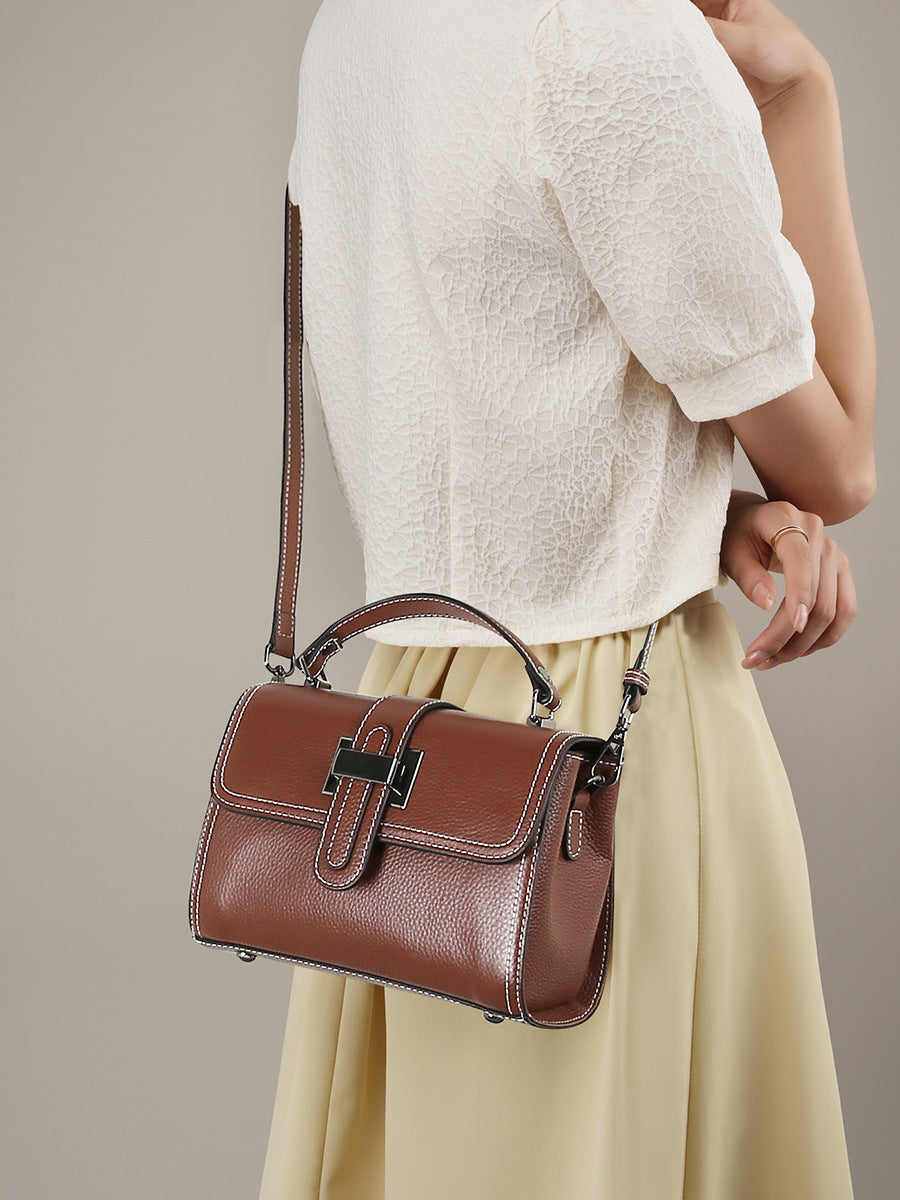Women's Fashion Trendy Mom Summer Genuine Leather Handbags