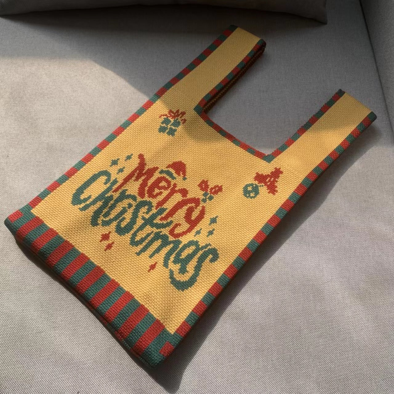 Women's Knitted Wool Vest Hand Carrying Box Handbags