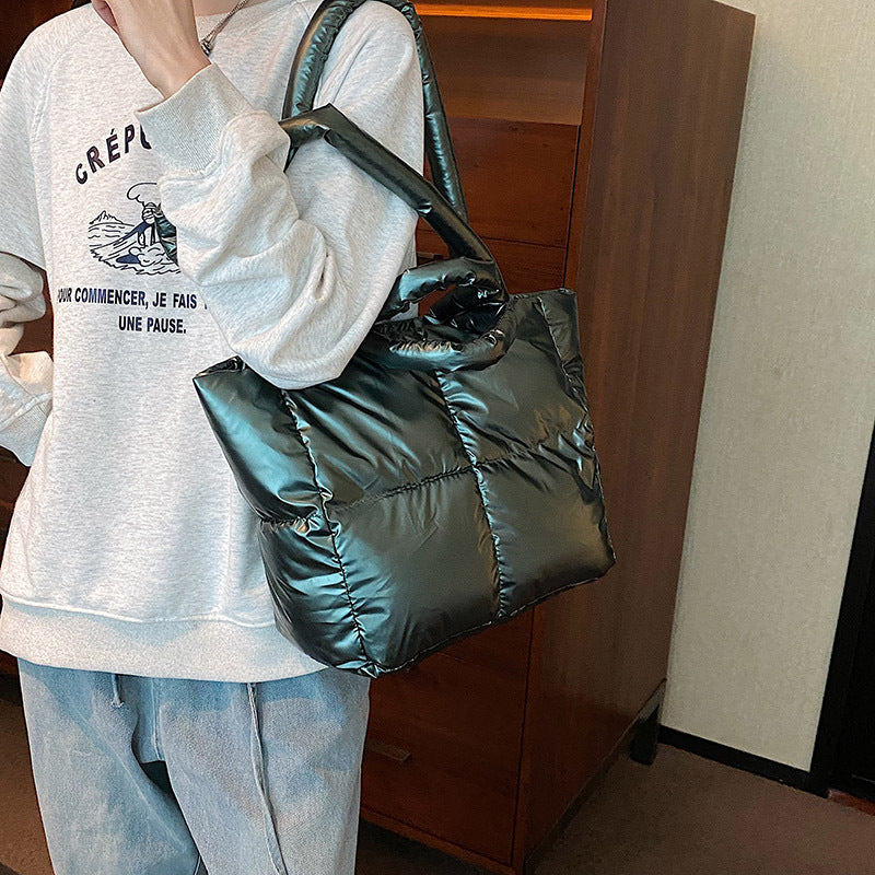 Large Capacity Female Summer Simple Texture Shoulder Bags