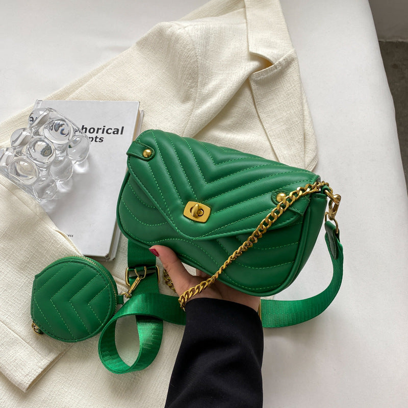 Female Oblique Summer Niche Design Chain Crossbody Bags