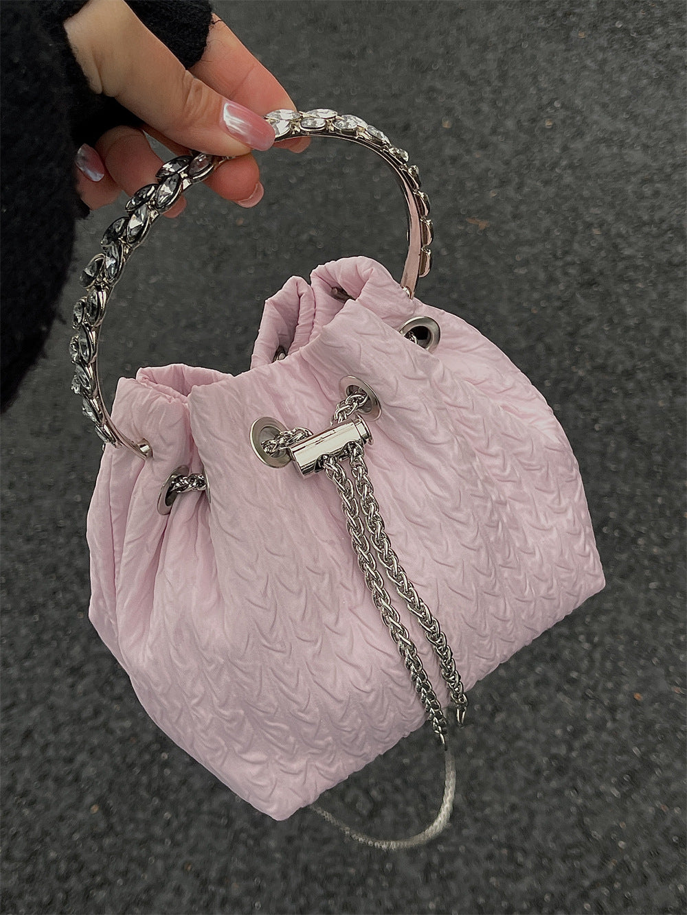 Summer Fashion Bowknot Portable Korean Style Bucket Bags
