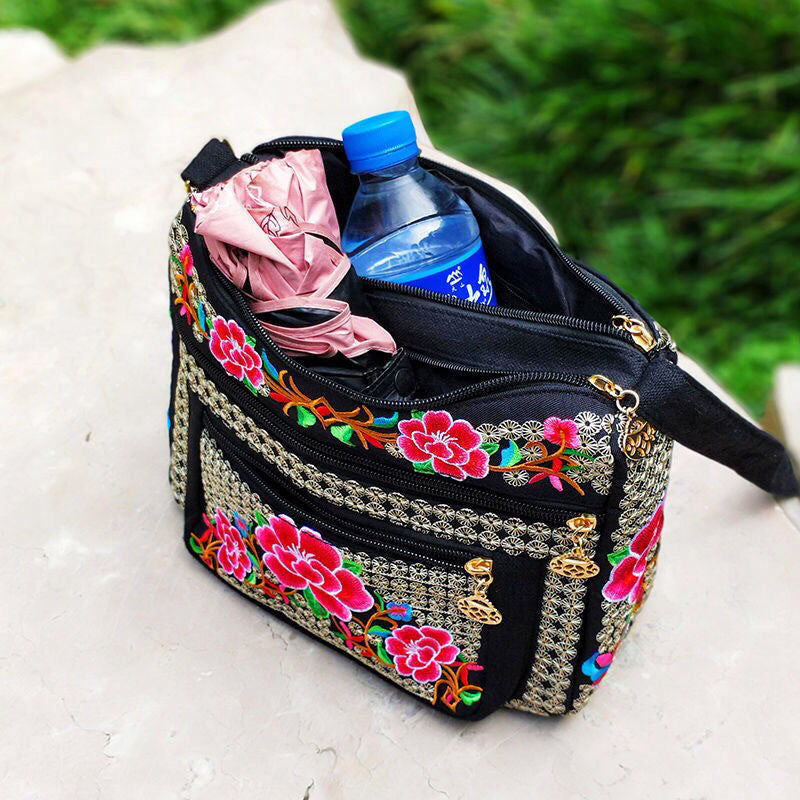Women's Yunnan National Style Embroidered Full Embroidery Crossbody Bags