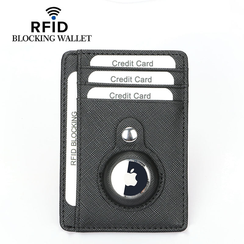 Women's Tracker Male Cowhide Carbon Fiber Pattern Card Holder