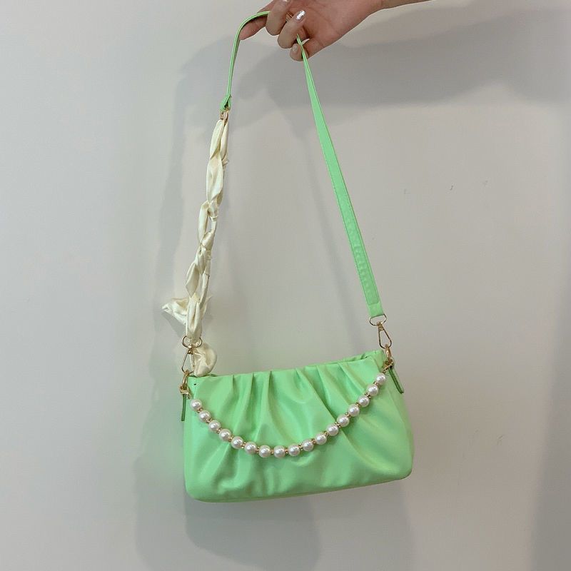 Women's Pearl Pleated Cloud Underarm Niche Fashion Crossbody Bags