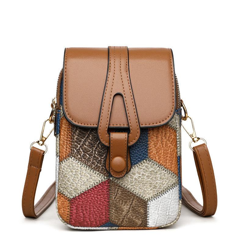 Women's Mobile Zipper Versatile Fashion Vertical Soft Leather Phone Bags