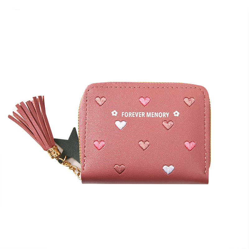 Women's Short Cover Type Off Folding Ladies Wallets