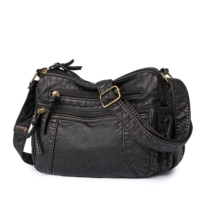 Women's Washed Retro Easy Matching Large Capacity Bags