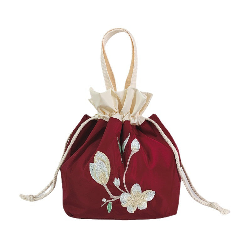 Versatile Embroidered Vintage Silk Cloth Mobile Handbags