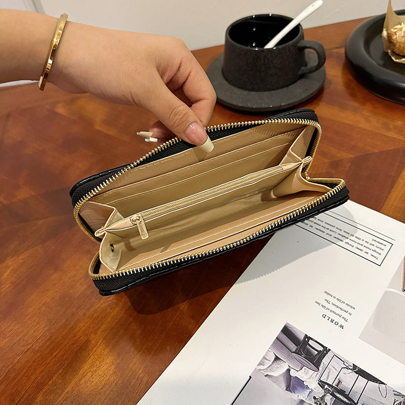 Long Classic Style Rhombus Mobile Large Ladies Wallets