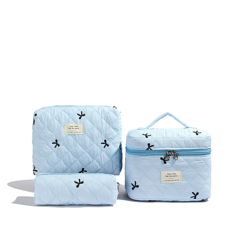 Korean Style Bowknot Niche Pencil Storage Cosmetic Bags