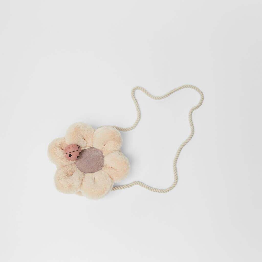 Women's Plush Flower Bug Shape Ornaments Mini Crossbody Bags