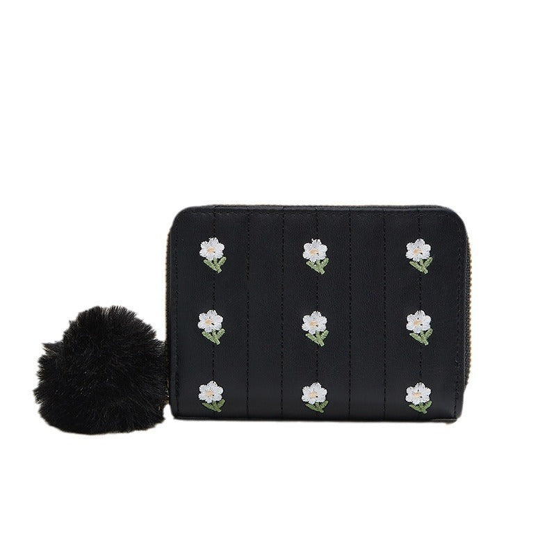 Casual Mini Embroidered Live Streaming Benefits Ladies Wallets