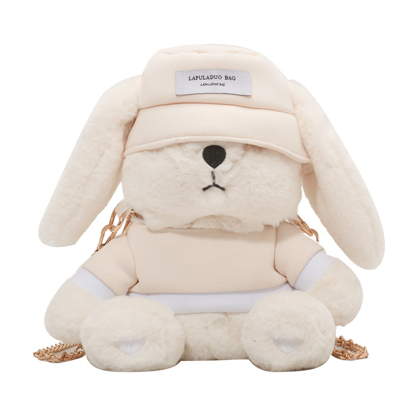 Women's Cute Rabbit Ears Plush Furry Trendy Crossbody Bags