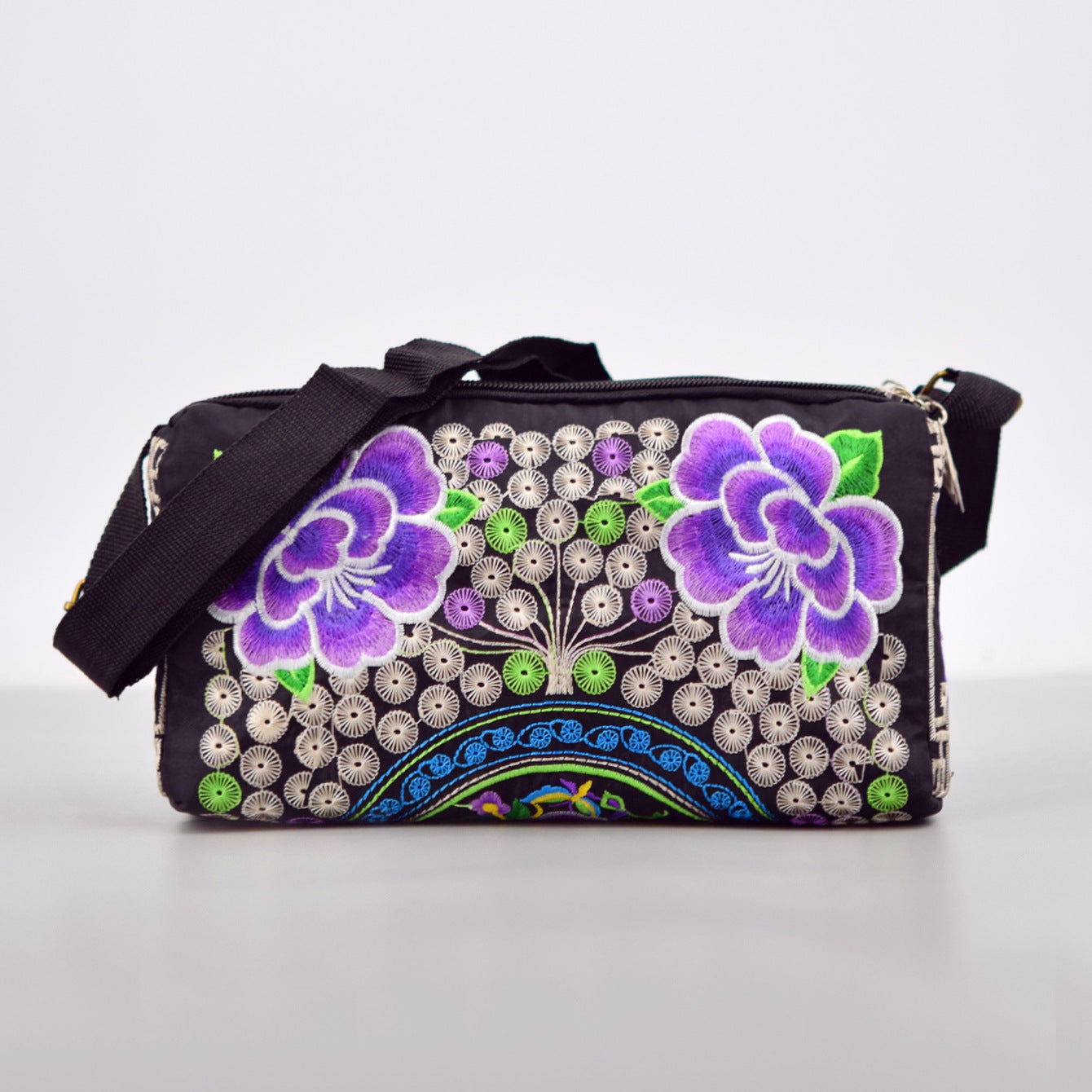 Ethnic Style Canvas Embroidered Retro Han Chinese Crossbody Bags