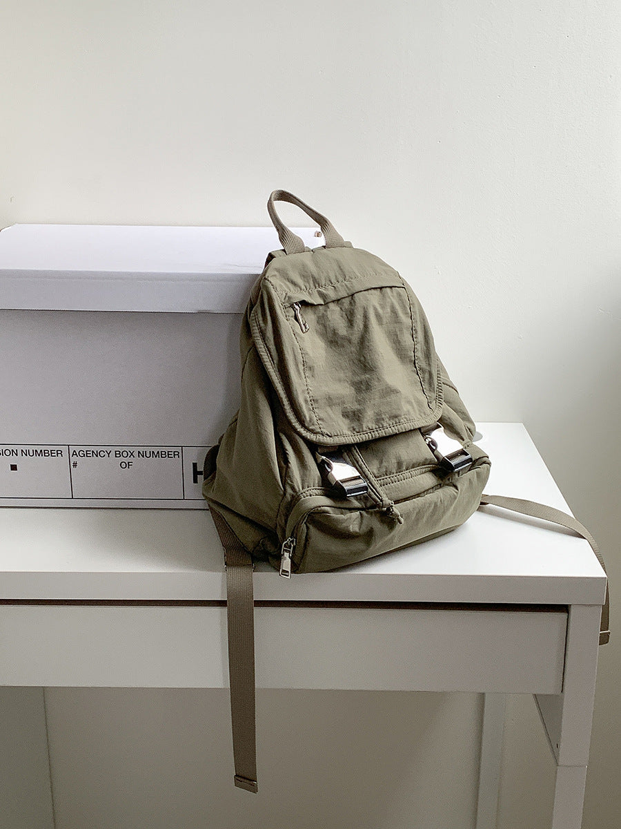 Flip Nylon Simple Female Advanced Commuter Backpacks