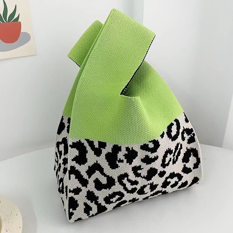 Women's Boat Festival Panda Knitted Wrist Handbags