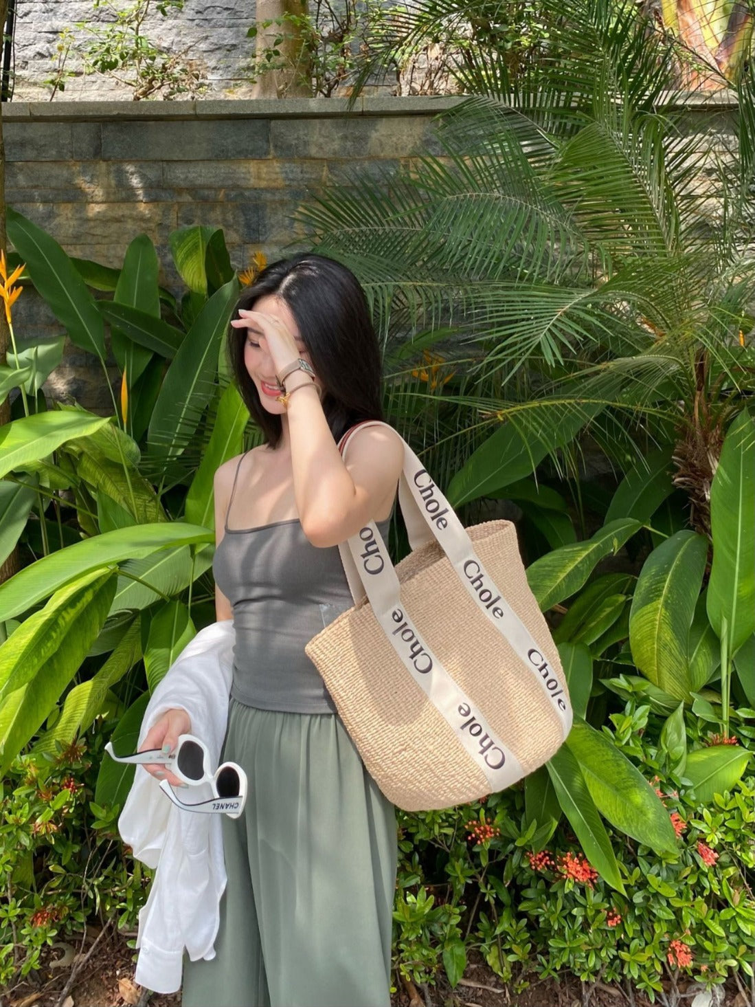 Women's Seaside Woven Female Niche Vegetable Basket Handbags