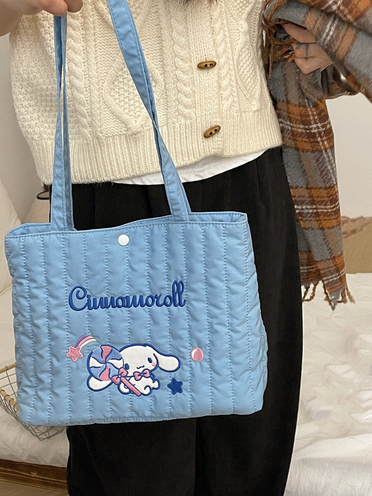 Cute Cartoon Pacha Dog Melody Embroidered Handbags