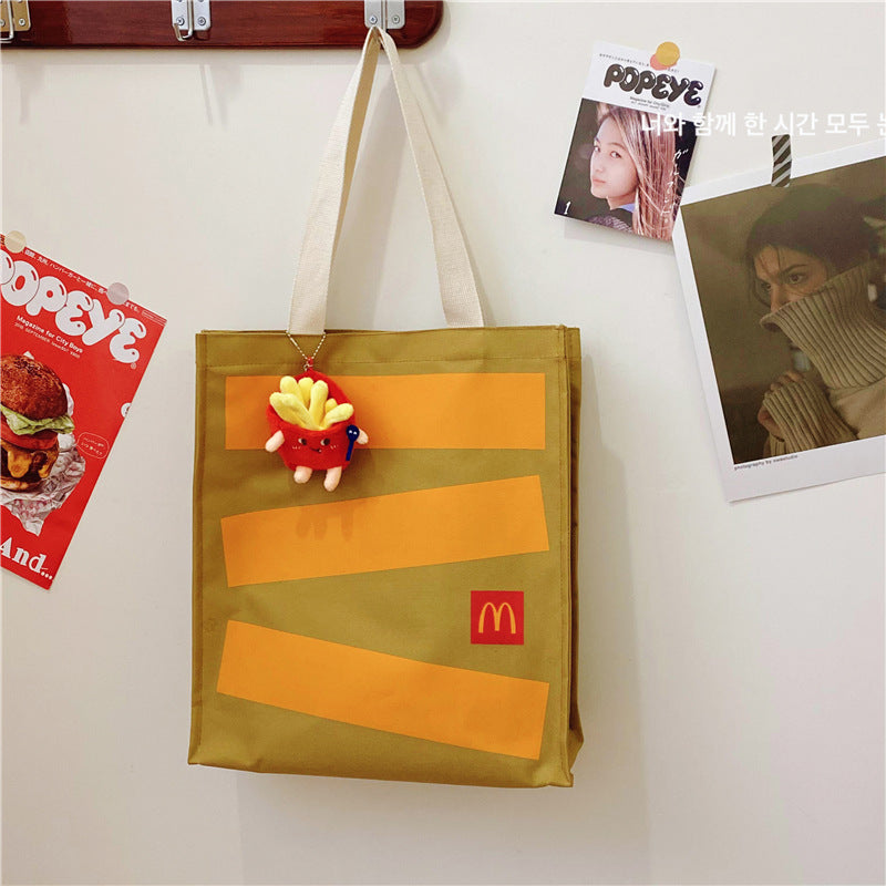 Casual Mcdonald Paper Printing Lunch Box Shoulder Bags