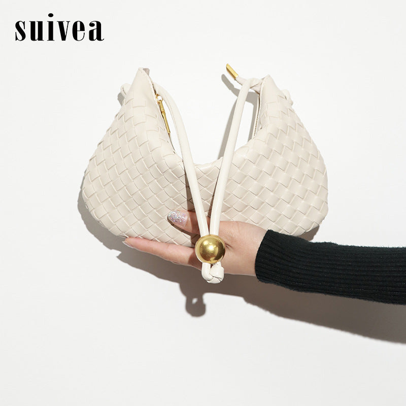 Women's Fashion Underarm Fresh Solid Color Dumpling Shoulder Bags