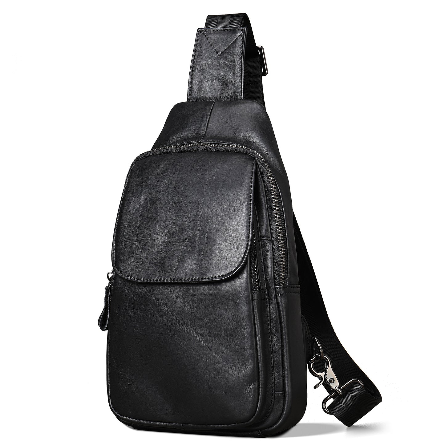Men's Leather Cross Body First Layer Cowhide Men's Chest Bags