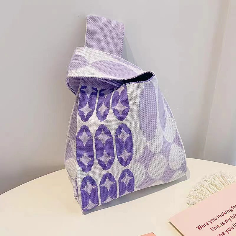 Casual Stylish Women's Knitted Wrist Single Handbags