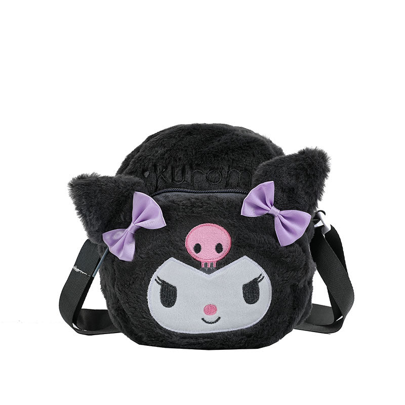 Cartoon Mini Soft Cute Heart Plush Crossbody Bags