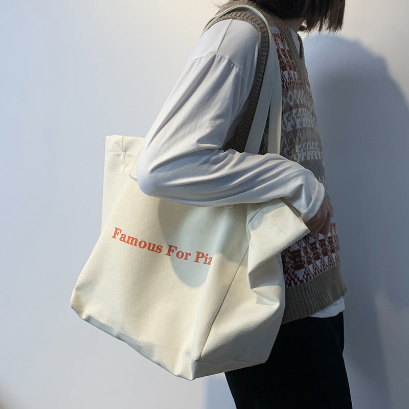 Women's & Men's Letters Canvas And Summer College Class Leisure Tote Bags