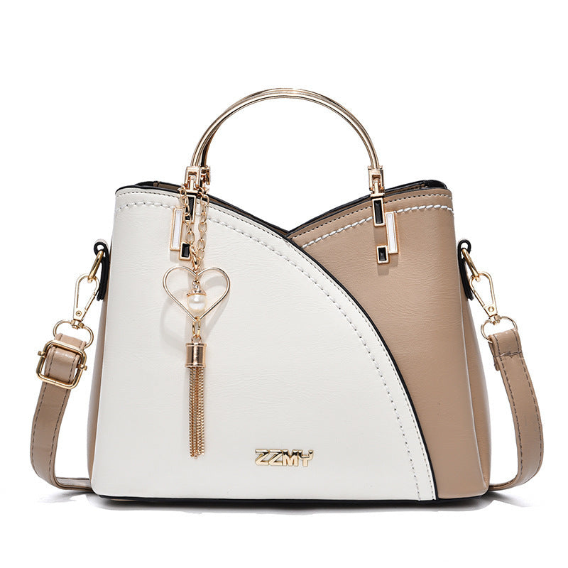 Color-matching Korean Style Contrast Color Large Crossbody Bags