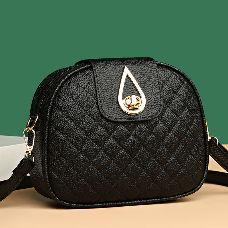 Women's Fashionable Texture Rhombus Versatile Korean Crossbody Bags