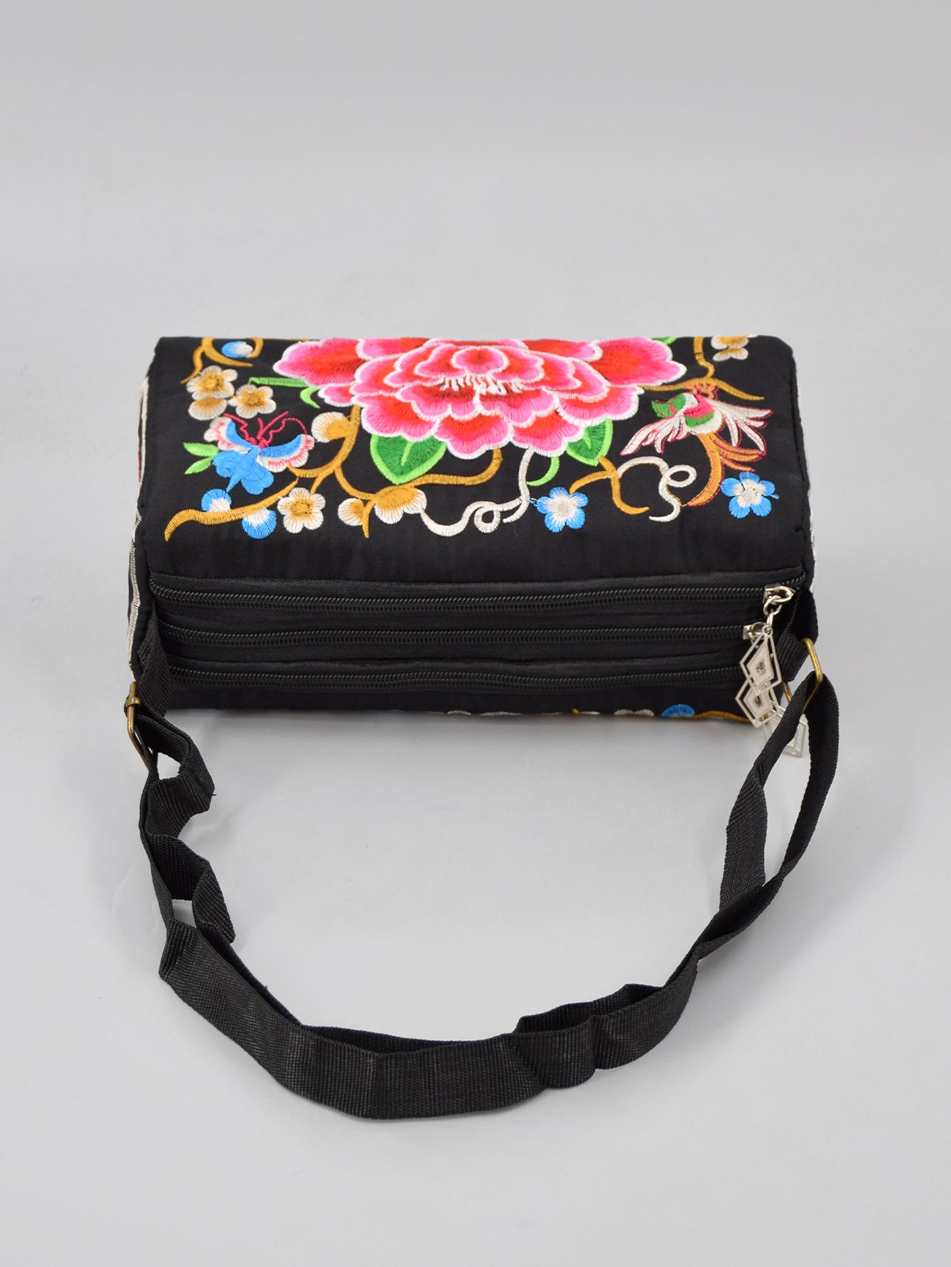 Ethnic Style Canvas Embroidered Retro Han Chinese Crossbody Bags