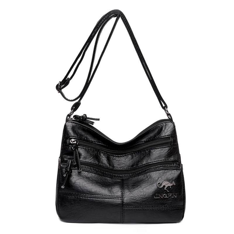 Women's Soft Leather Retro Simple Fashion Large Shoulder Bags